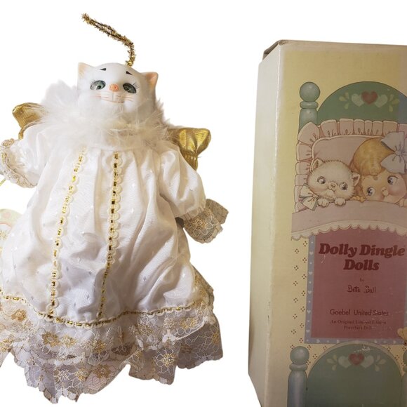 Vintage Goebel Dolly Dingle Angel Cat Doll Bette Ball 1992 375/1000 Limited Ed - Picture 2 of 7